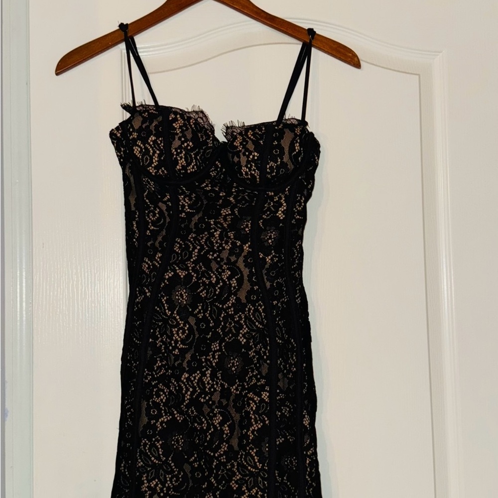 Fashion Nova Black Lace Mini Dress
